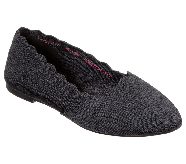 Skechers Dam Svarta Platta Skor - Cleo - Newford - Sverige (ZTICE-6372)